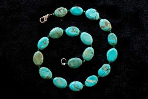 Turquoise and emerald pet necklace