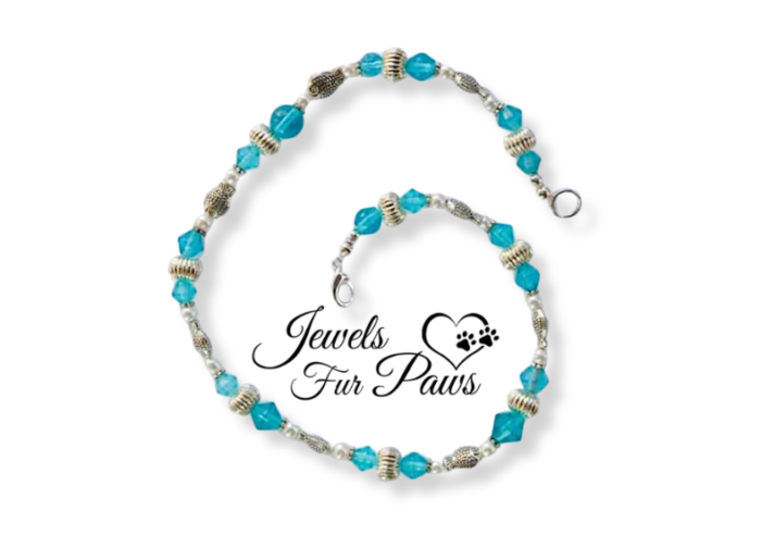 Silver Fish and Robin Blue Czech Crystal Beads (M)