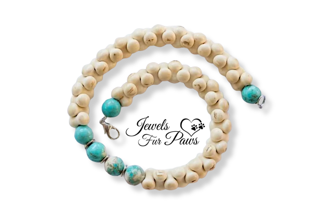 Interlocking Bones Shaped Beads and Turquoise Beads (M)
