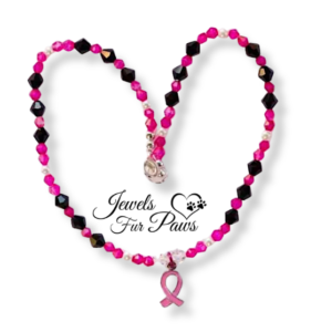 Breast Cancer Awareness Hot Pink and Black Czech Crystals (M)