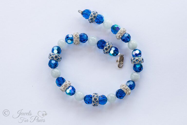 Blue Czech Crystals and Pave Crystal Spacers (S)