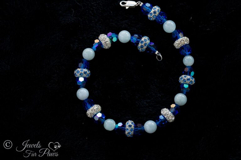 Blue Czech Crystals and Pave Crystal Spacers (S) - Image 2