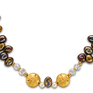 Cultured Freshwater Colored Pearls with Czech Crystals and Antique Plated Beads (XS)