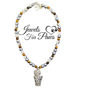 Matching basketball charm necklace for pets and owners in team colors