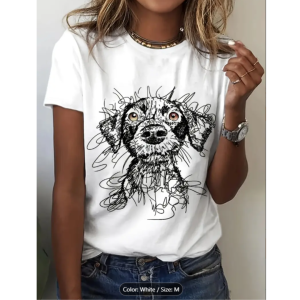 Dog Lover Gift T-Shirt, Casual Unisex Oversized Tee, 100%Cotton