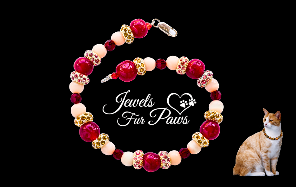 Luxury Ruby Crystal Pet Necklace for Dog & Cat, The Diva Collection, Pave Rhinestone Pet Jewelry Collar S - Image 3